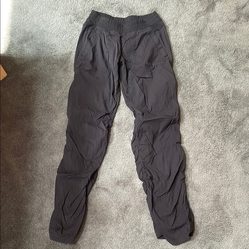 Black Joggers with Elastic Waistband and Textured Design